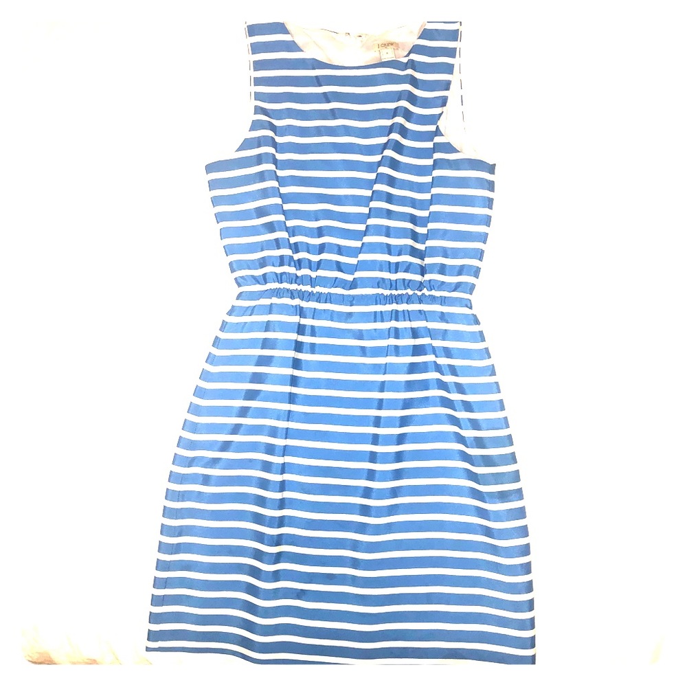Blue and whit stripe j. Crew dress. Size 4